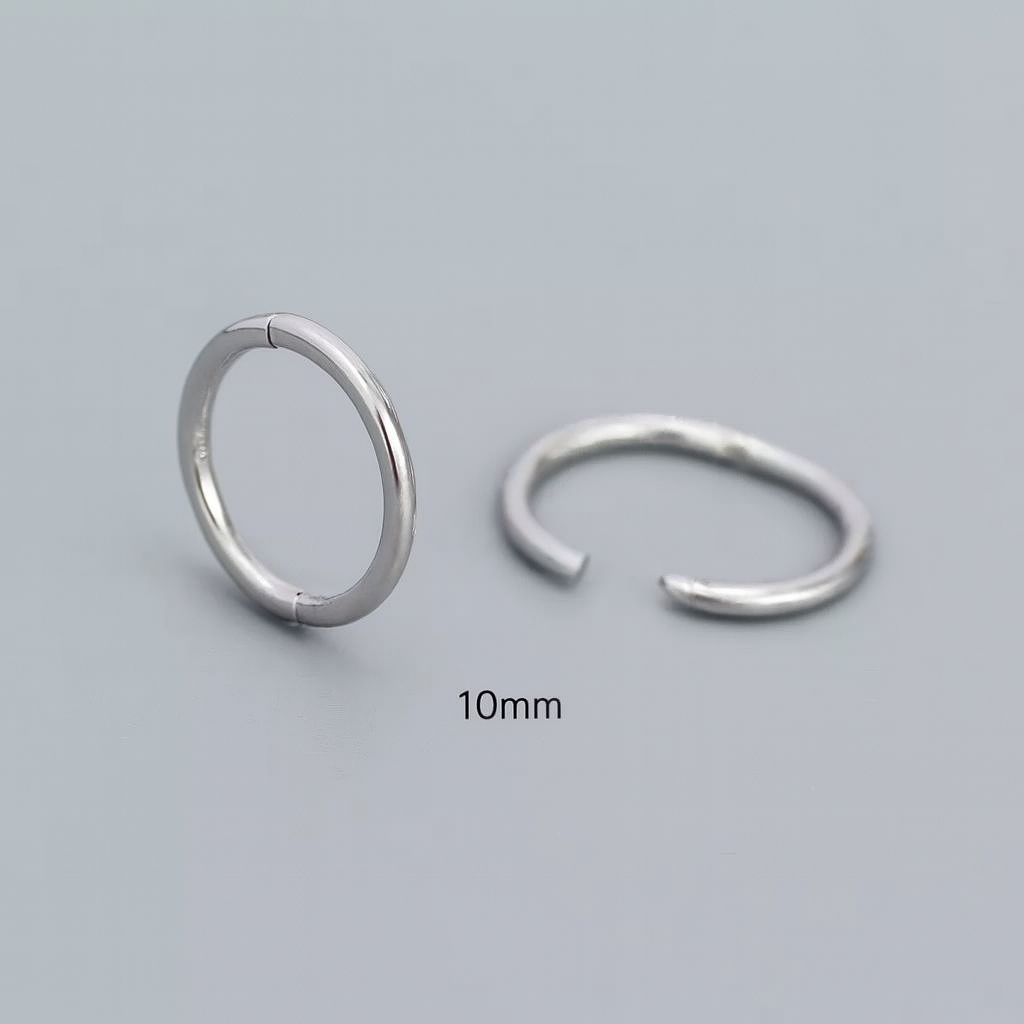 925 Sterling Silver Thick Hoop Earrings | Minimal Everyday Hoops | Gold & Silver
