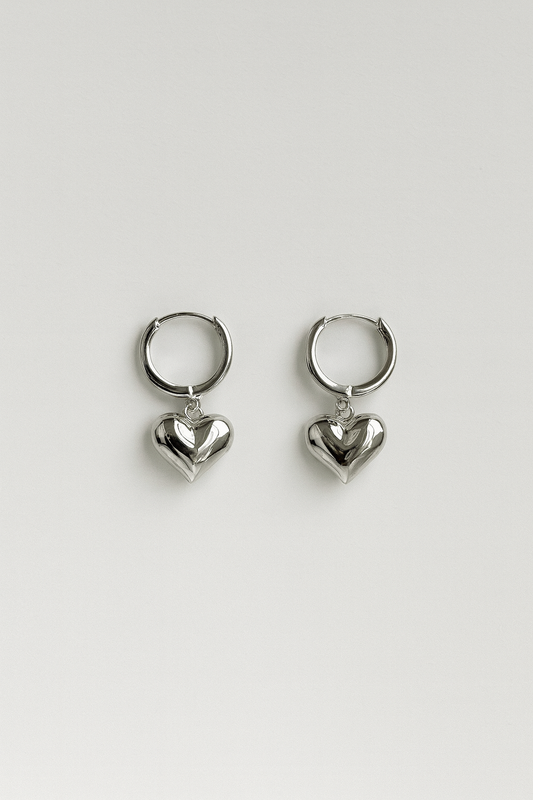 Shining Heart Drop Earrings