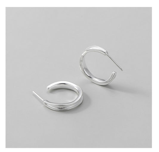 Sculpted Twist Hoop Earrings