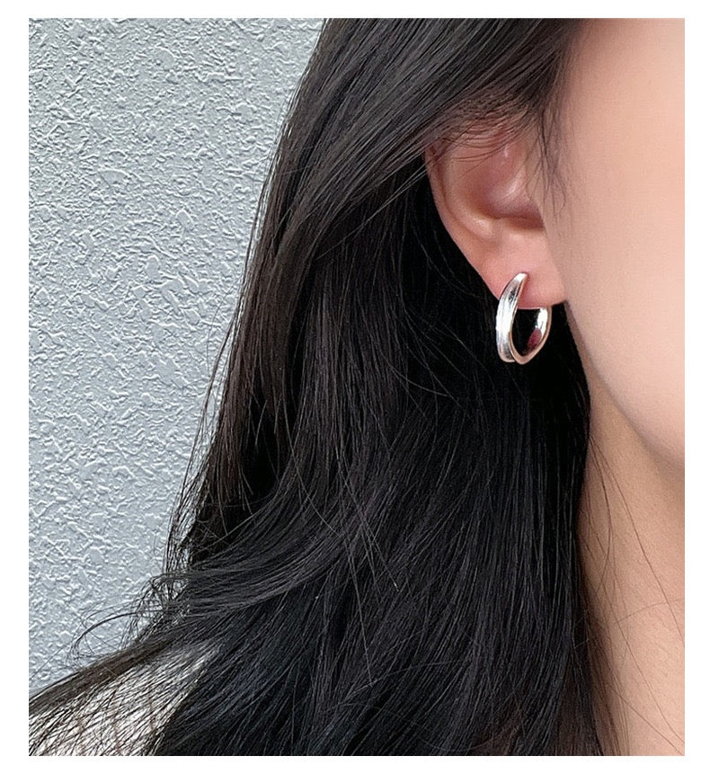 Sculpted Twist Hoop Earrings | 925 Sterling Silver