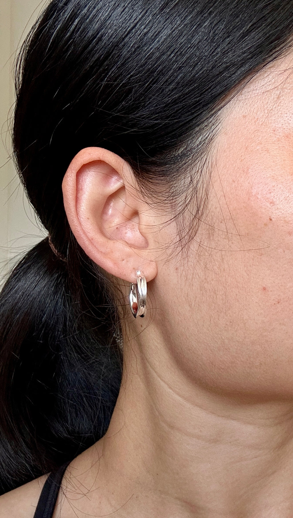 Sculpted Twist Hoop Earrings | 925 Sterling Silver