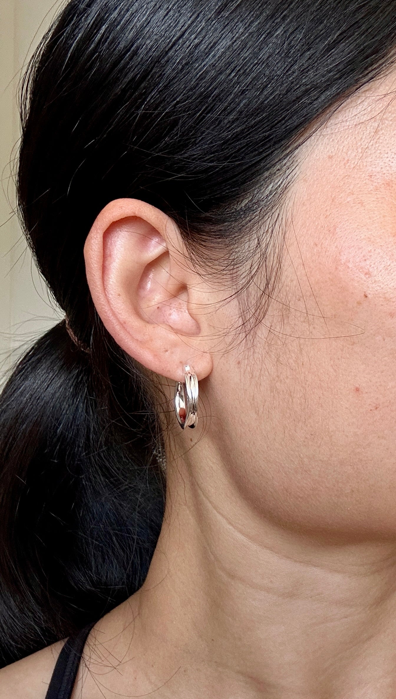 Sculpted Twist Hoop Earrings | 925 Sterling Silver