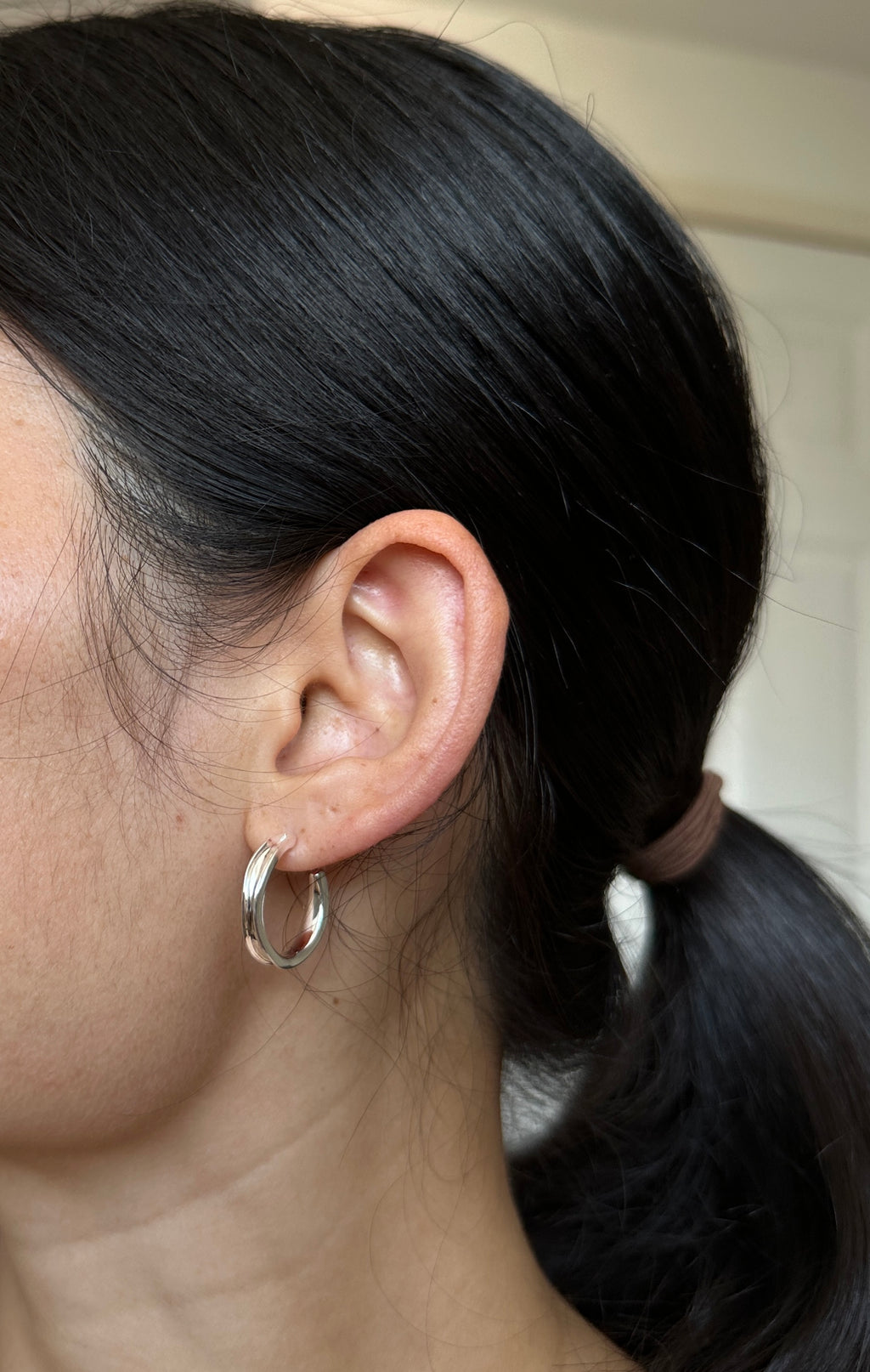 Sculpted Twist Hoop Earrings | 925 Sterling Silver