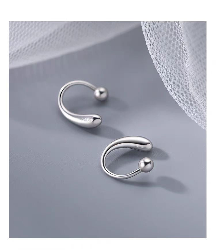 Minimalist 999 Fine Silver Hook Earrings: Lightweight Elegant Jewelry