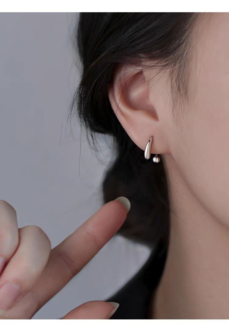 Minimalist 999 Fine Silver Hook Earrings: Lightweight Elegant Jewelry