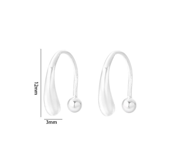 Minimalist 999 Fine Silver Hook Earrings: Lightweight Elegant Jewelry