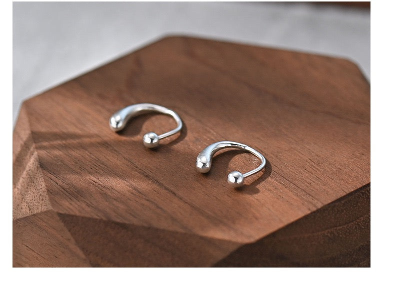 Minimalist 999 Fine Silver Hook Earrings: Lightweight Elegant Jewelry