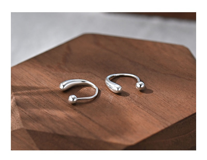 Minimalist 999 Fine Silver Hook Earrings: Lightweight Elegant Jewelry