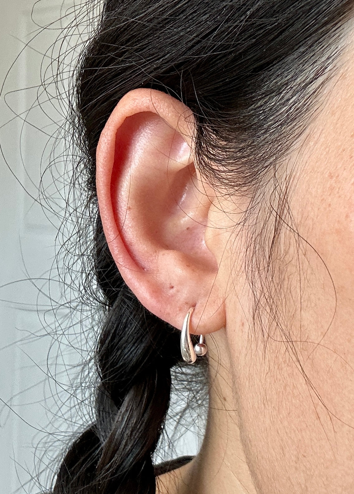 Minimalist 999 Fine Silver Hook Earrings: Lightweight Elegant Jewelry