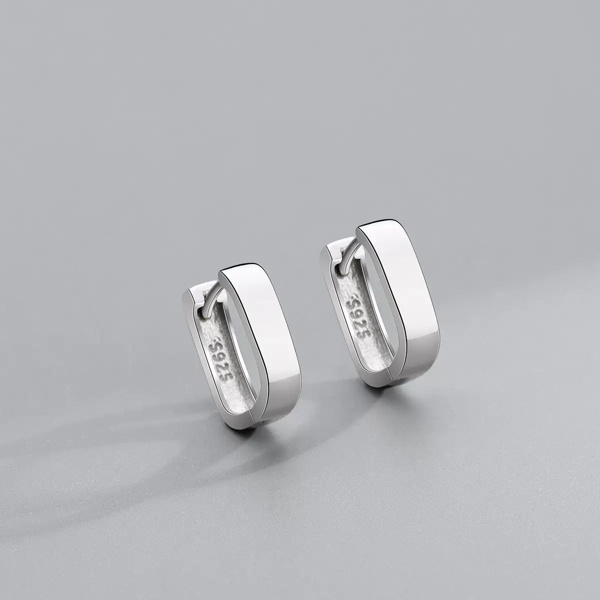 Minimalist Square Huggie Hoops | 925 Sterling Silver or Gold Vermeil