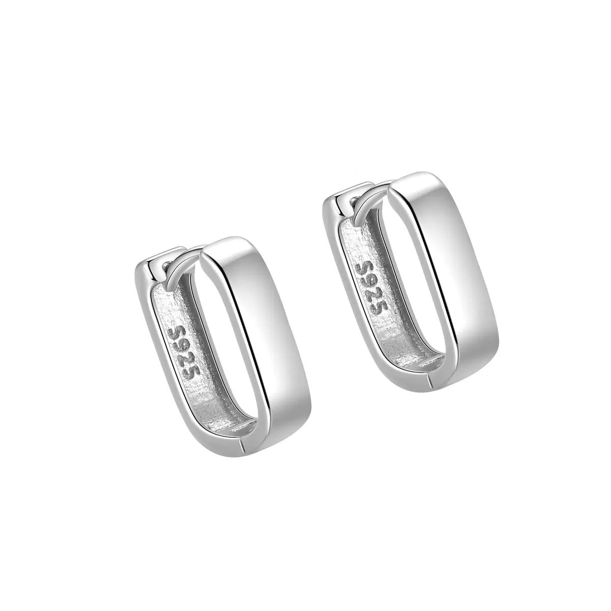 Minimalist Square Huggie Hoops | 925 Sterling Silver or Gold Vermeil