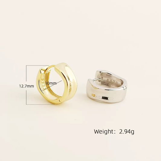 Chunky Twist Huggie Hoops