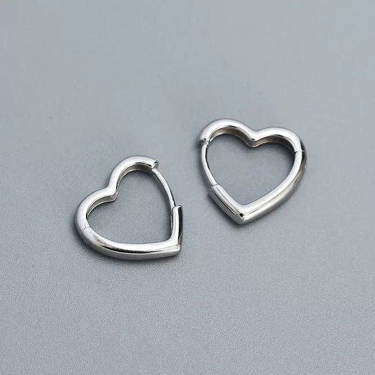 Love Heart Huggie Hoops