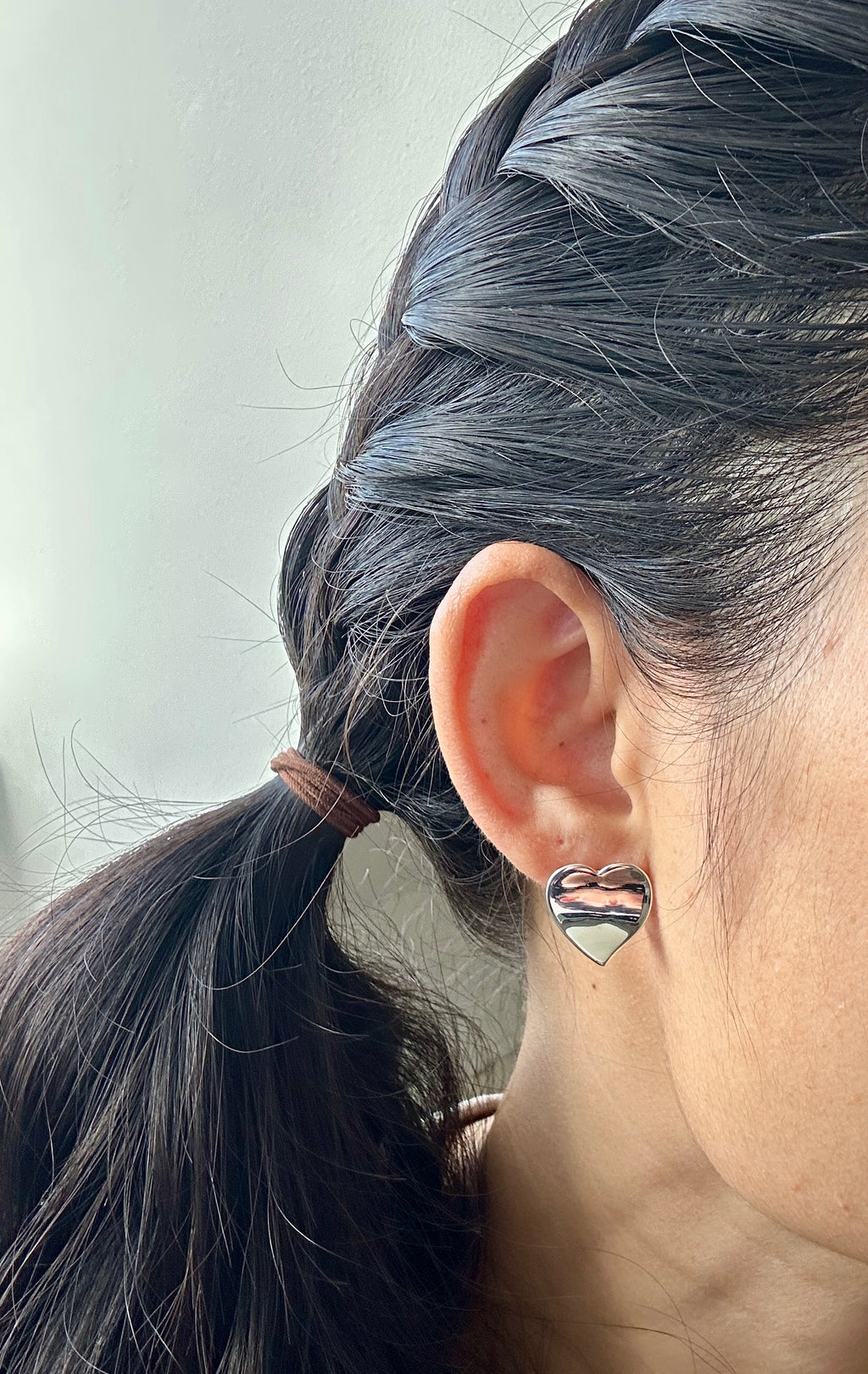 Polished Heart Huggie Hoops | 925 Sterling Silver