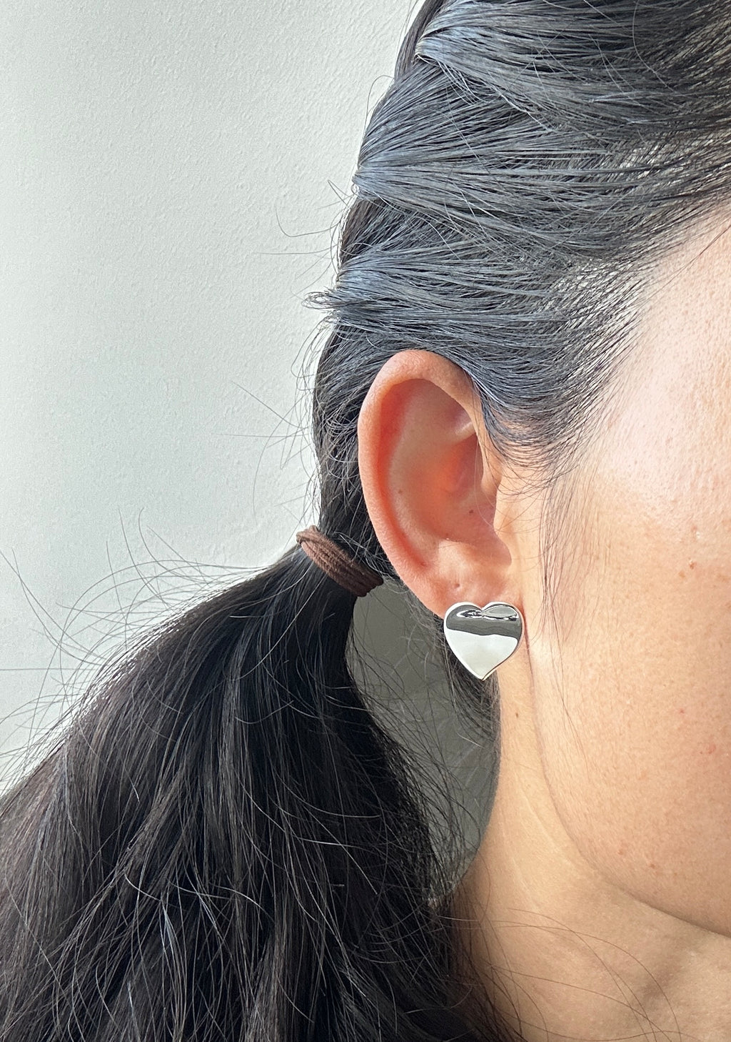 Polished Heart Huggie Hoops | 925 Sterling Silver