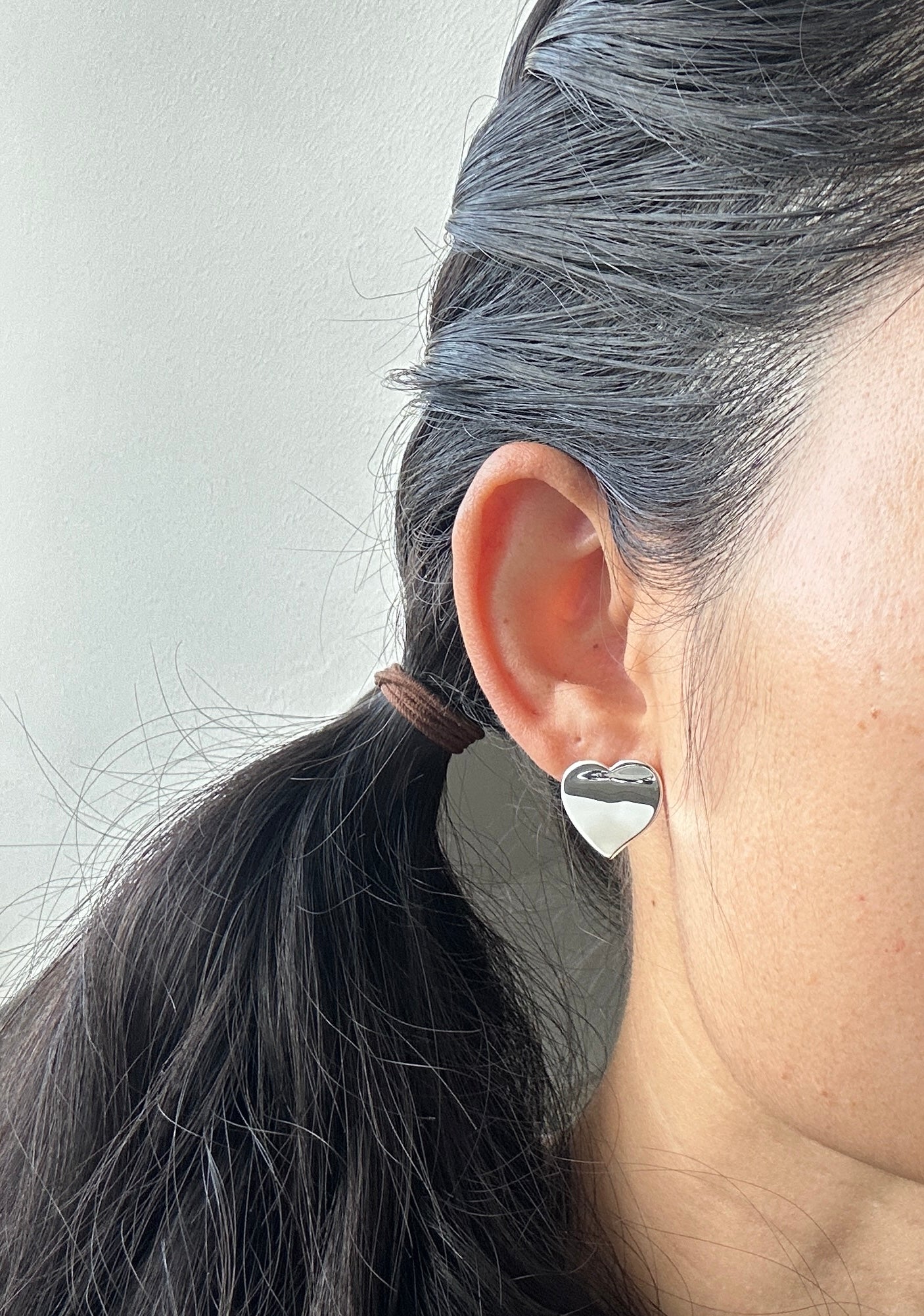 Polished Heart Huggie Hoops | 925 Sterling Silver