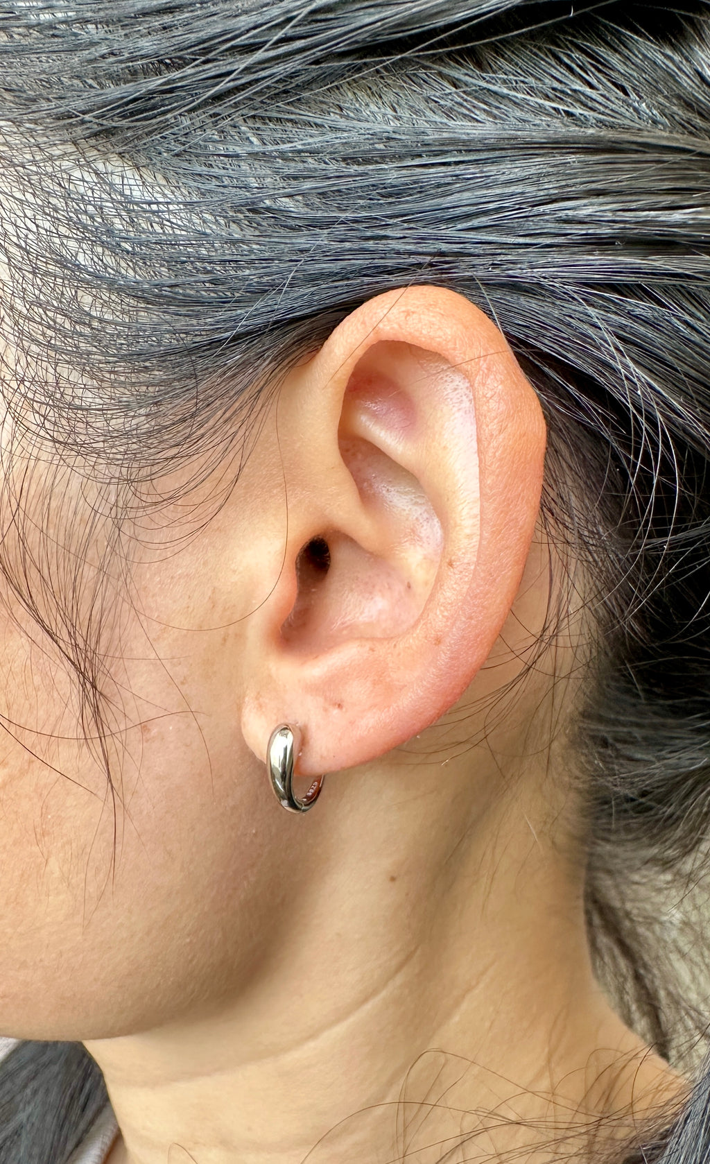 Modern Curved Hoop Earrings | 925 Sterling Silver