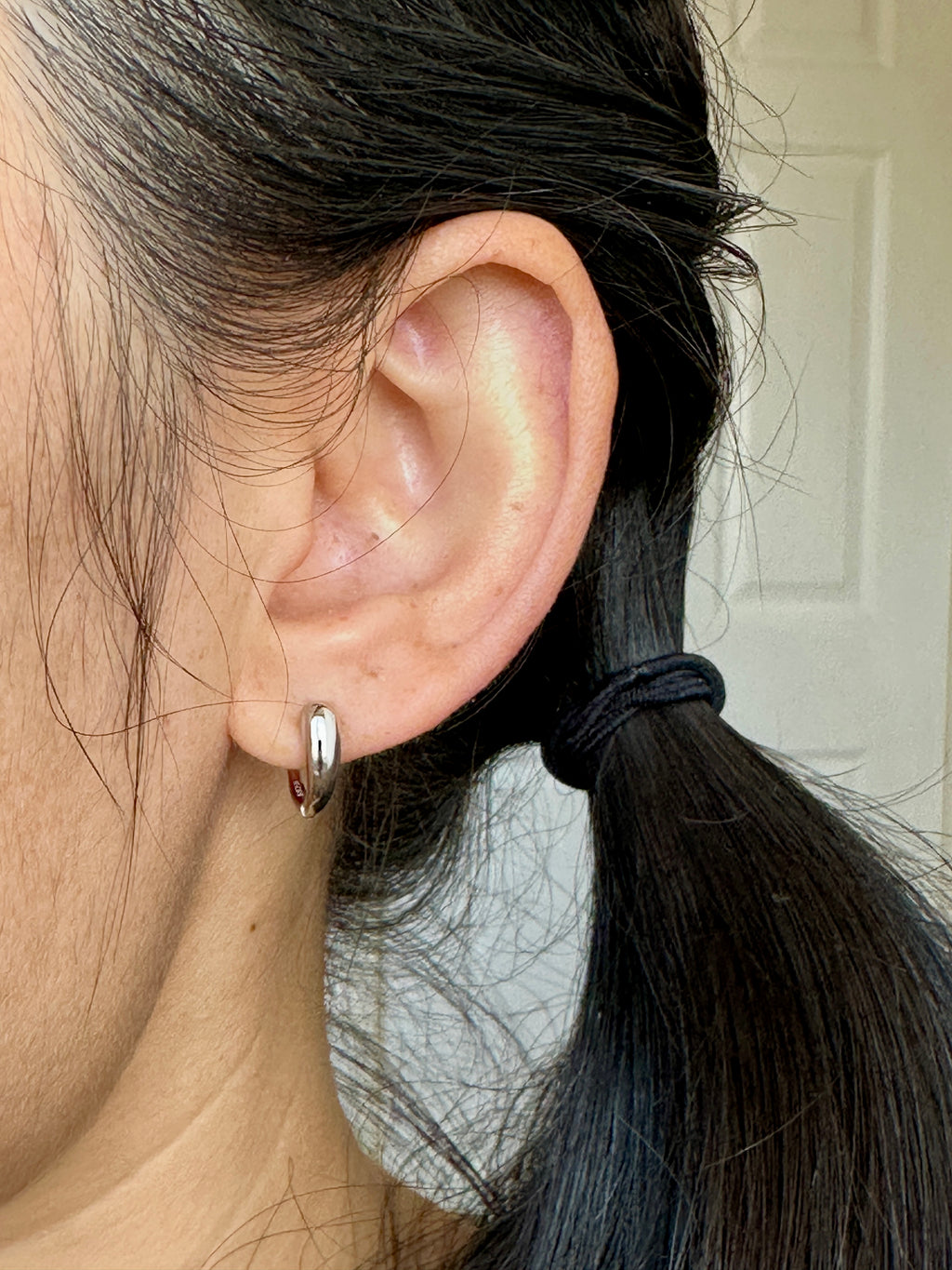 Modern Curved Hoop Earrings | 925 Sterling Silver