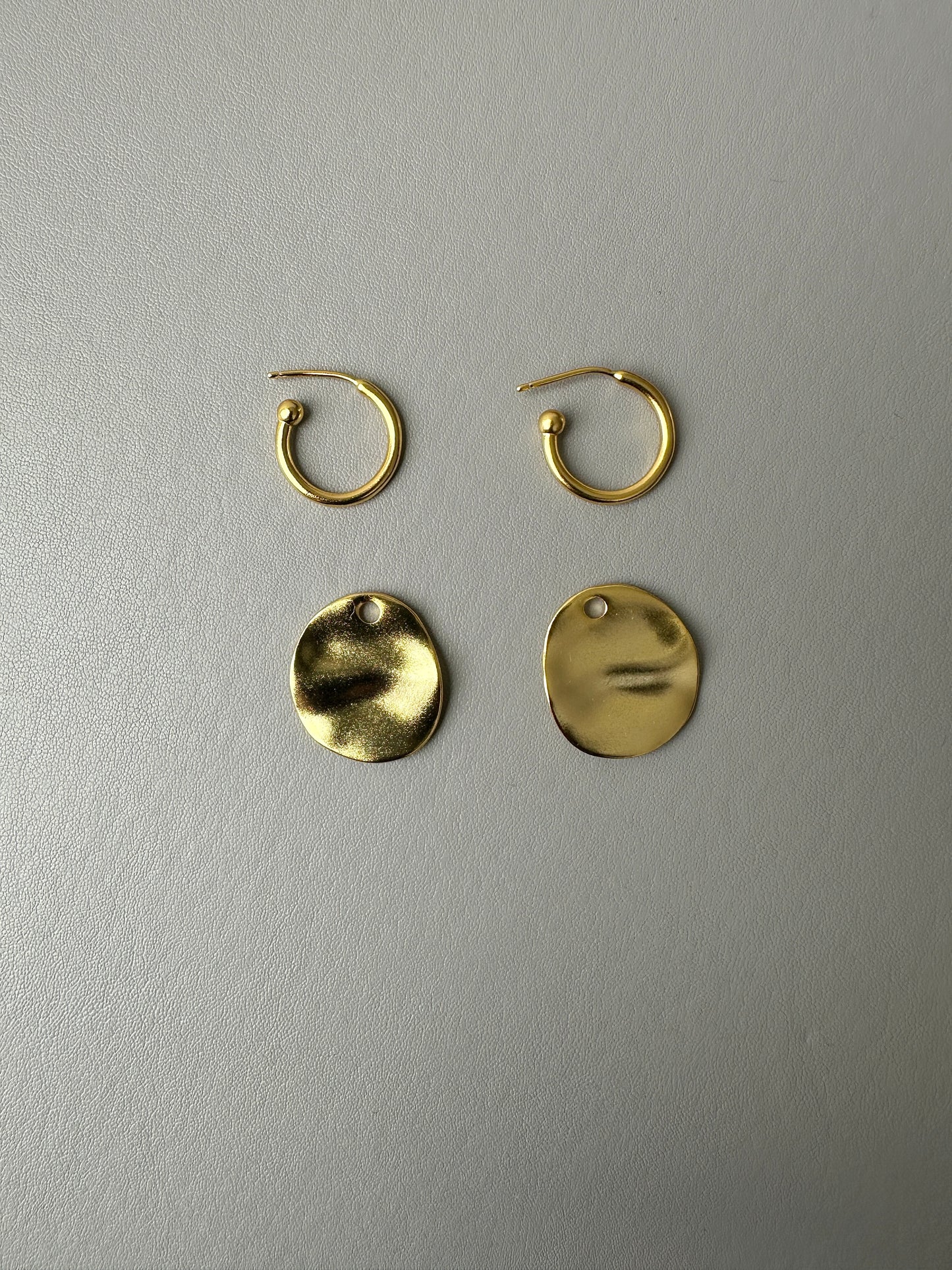 Disc Drop Earrings