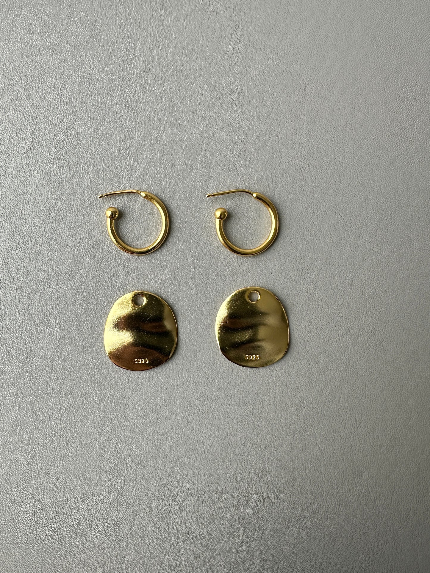 Disc Drop Earrings