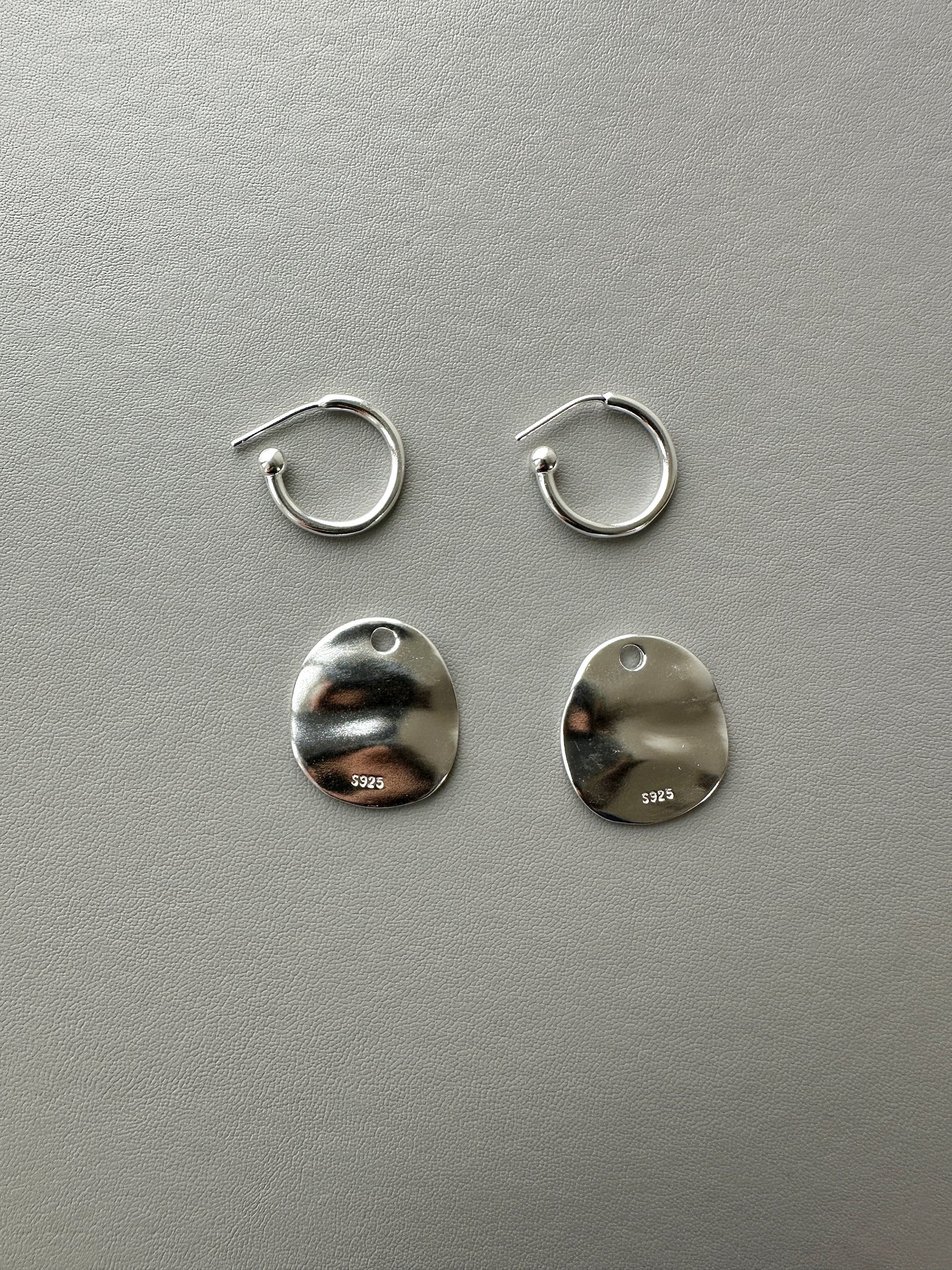 Disc Drop Earrings