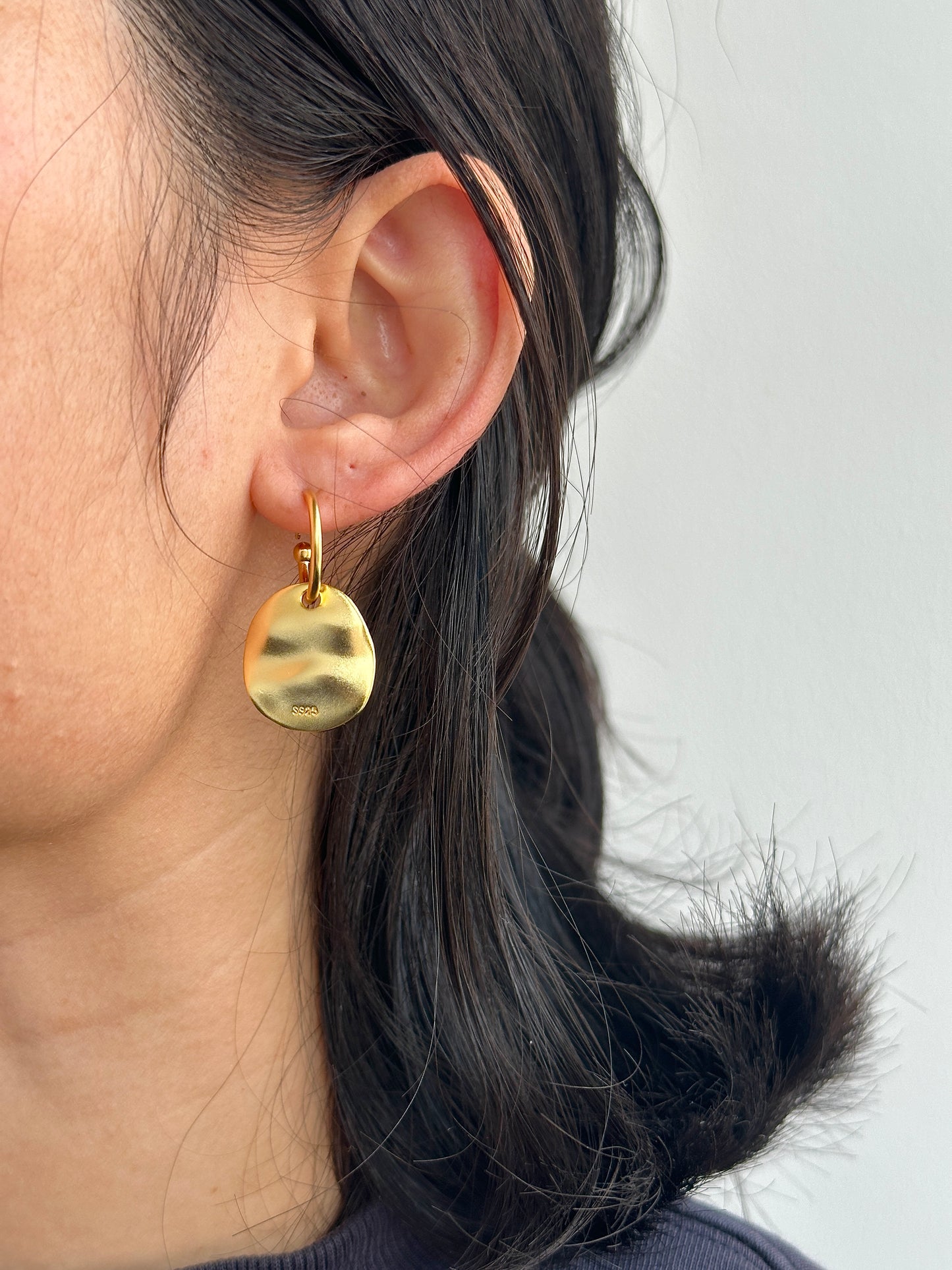 Disc Drop Earrings