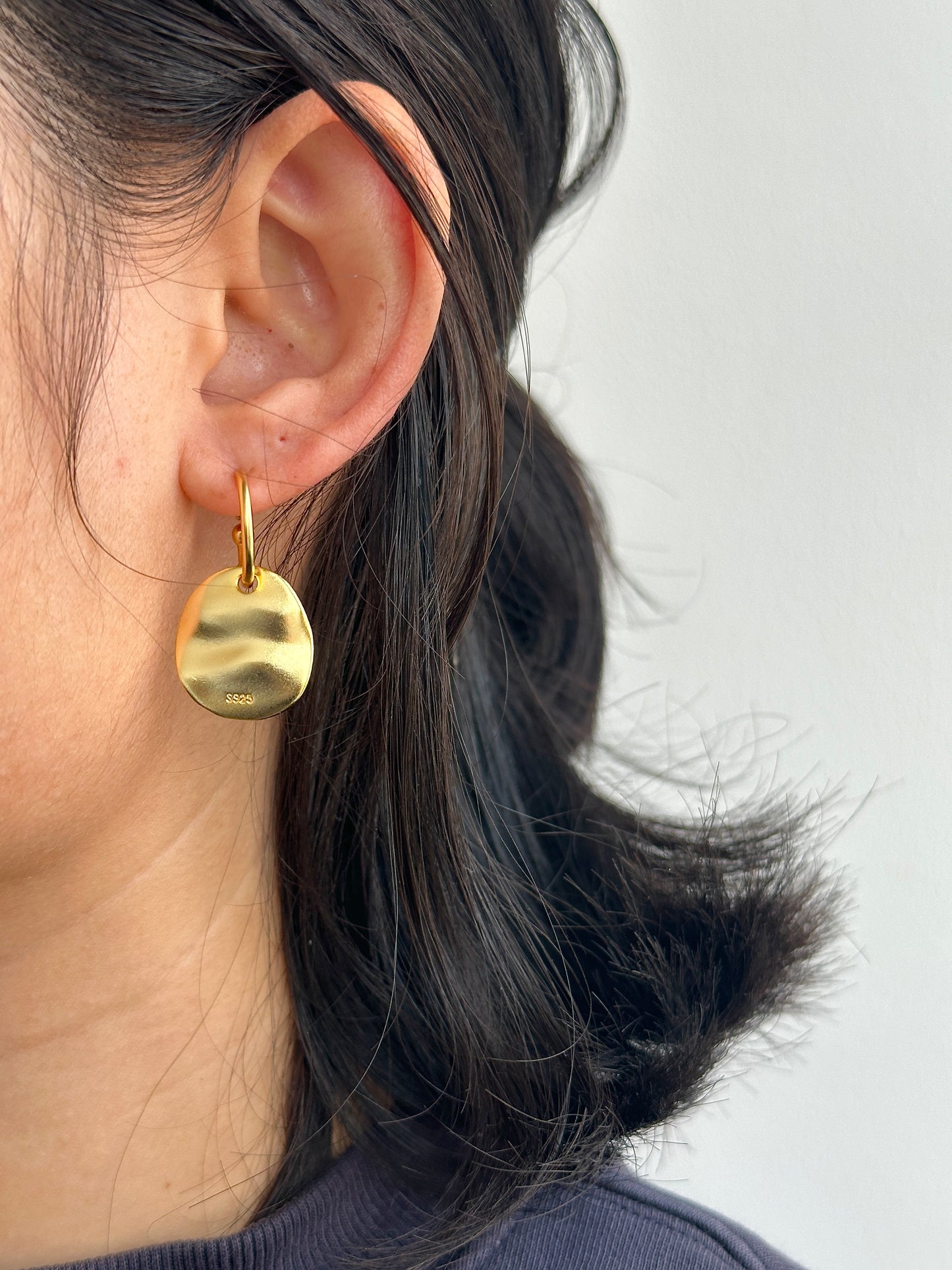 Disc Drop Earrings