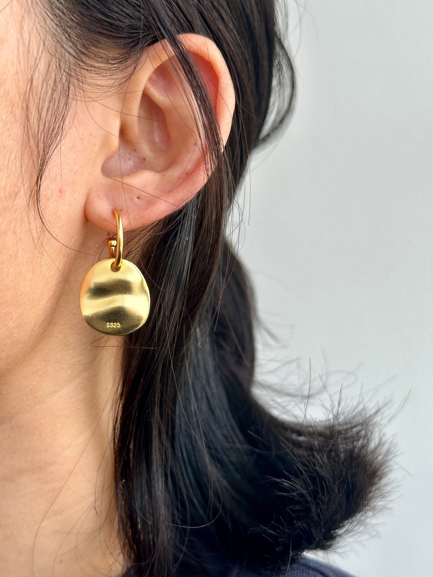 Disc Drop Earrings