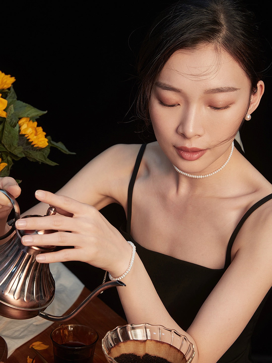 Classic Round Pearl Stud Earrings