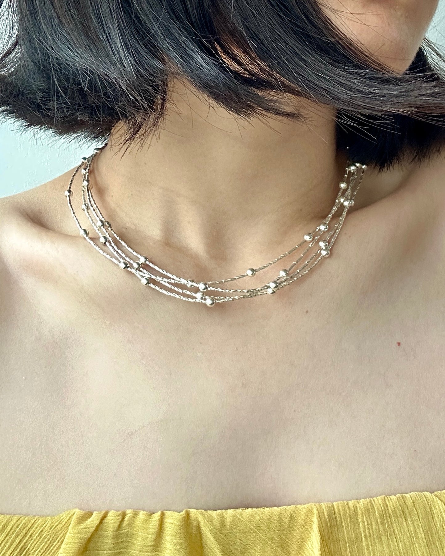 Handmade Multi-Strand Layered Beaded Necklace