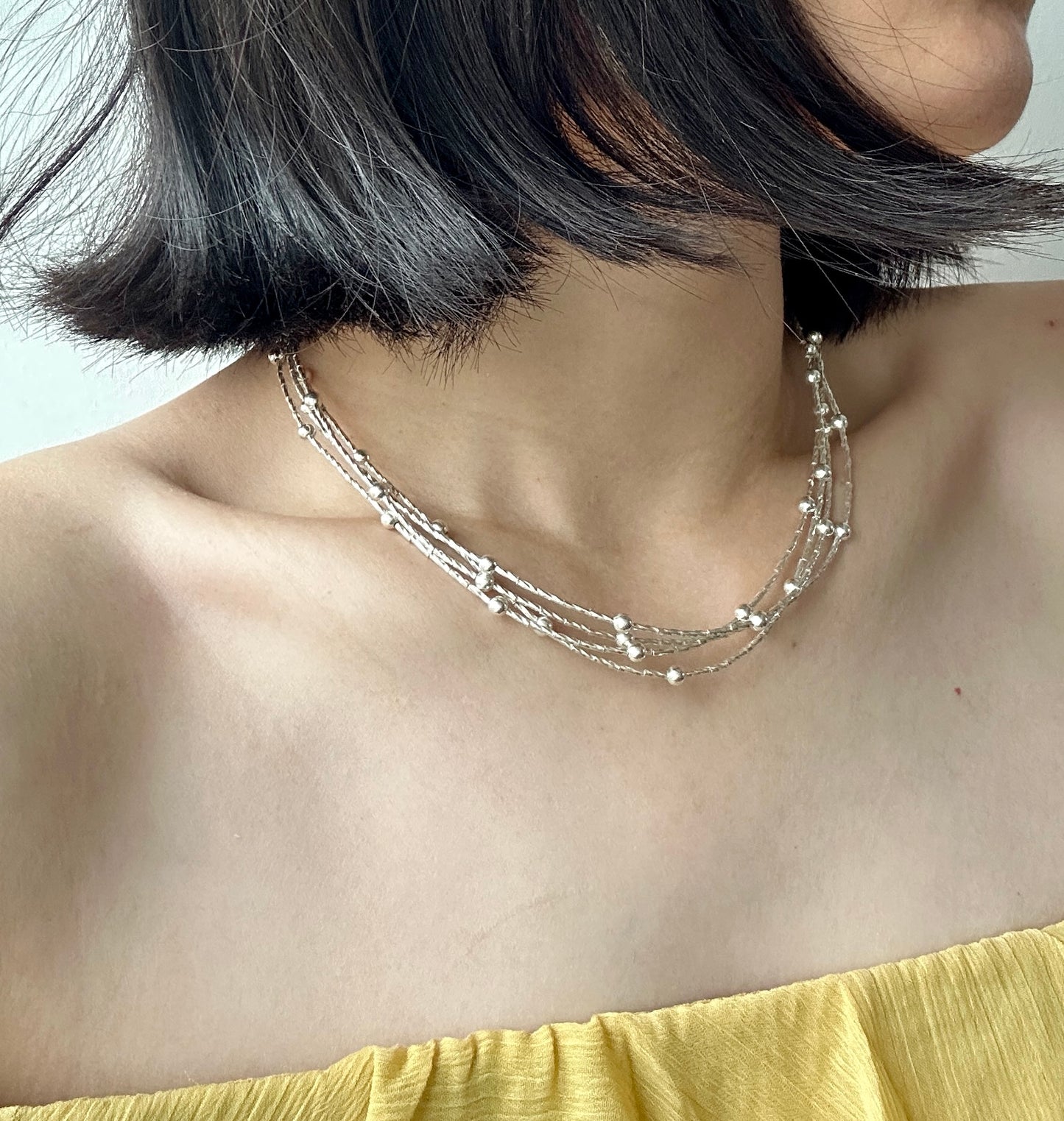 Handmade Multi-Strand Layered Beaded Necklace