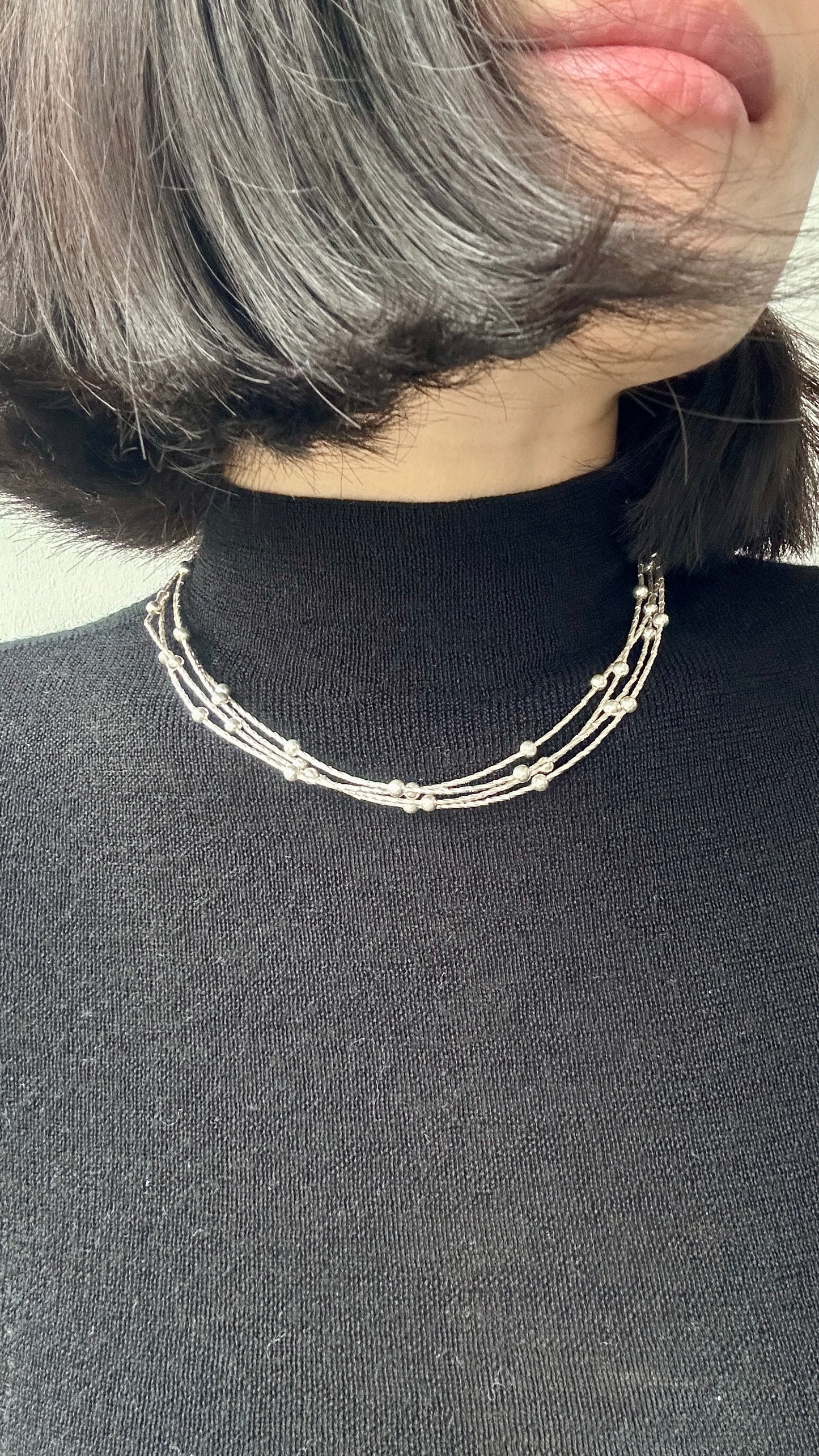 Handmade Multi-Strand Layered Beaded Necklace