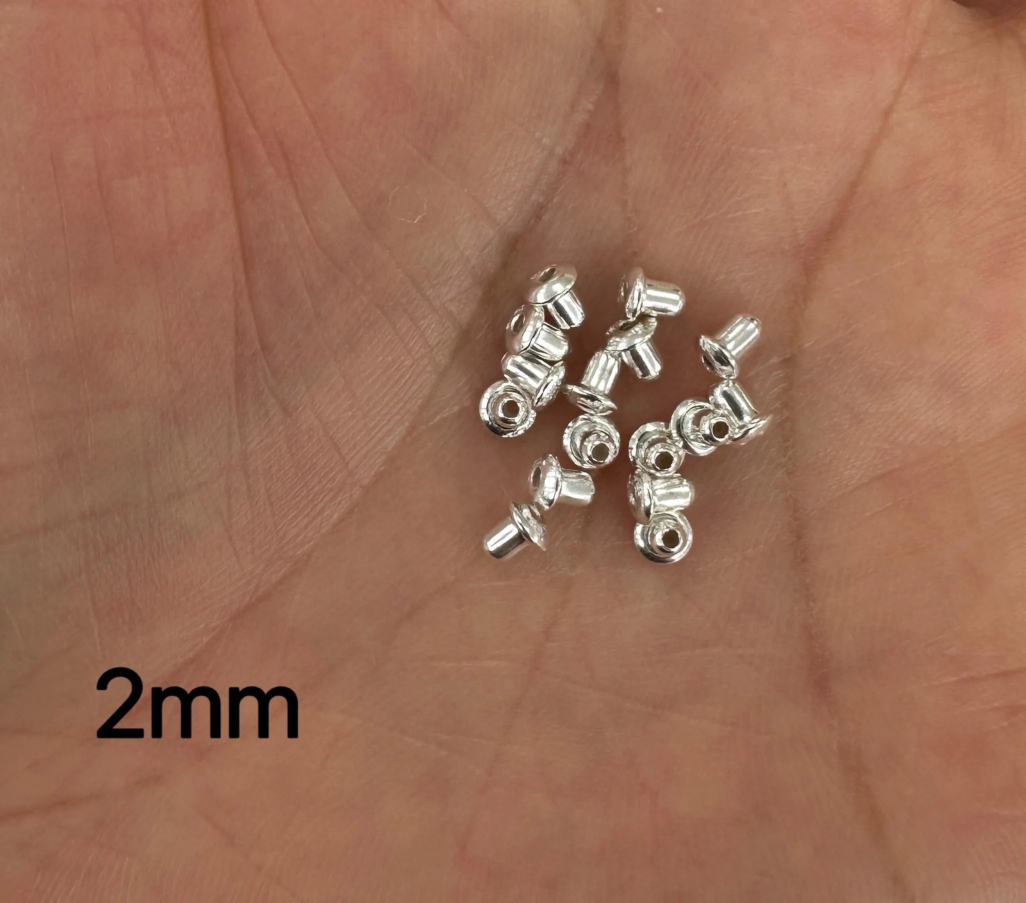 925 Sterling Silver Bullet Earring Backs | 2mm–4mm Sizes | Gold or Silver Finish | Secure Stud Clutch Stoppers | Replacement Earring Nuts