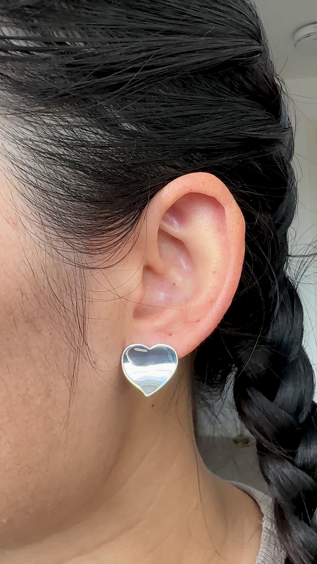 Polished Heart Huggie Hoops | 925 Sterling Silver