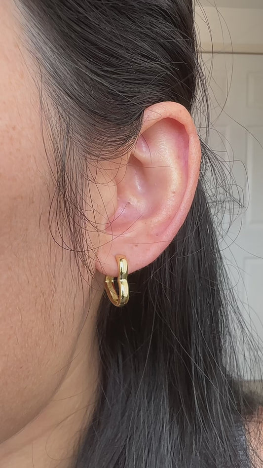 Love Heart Huggie Hoops