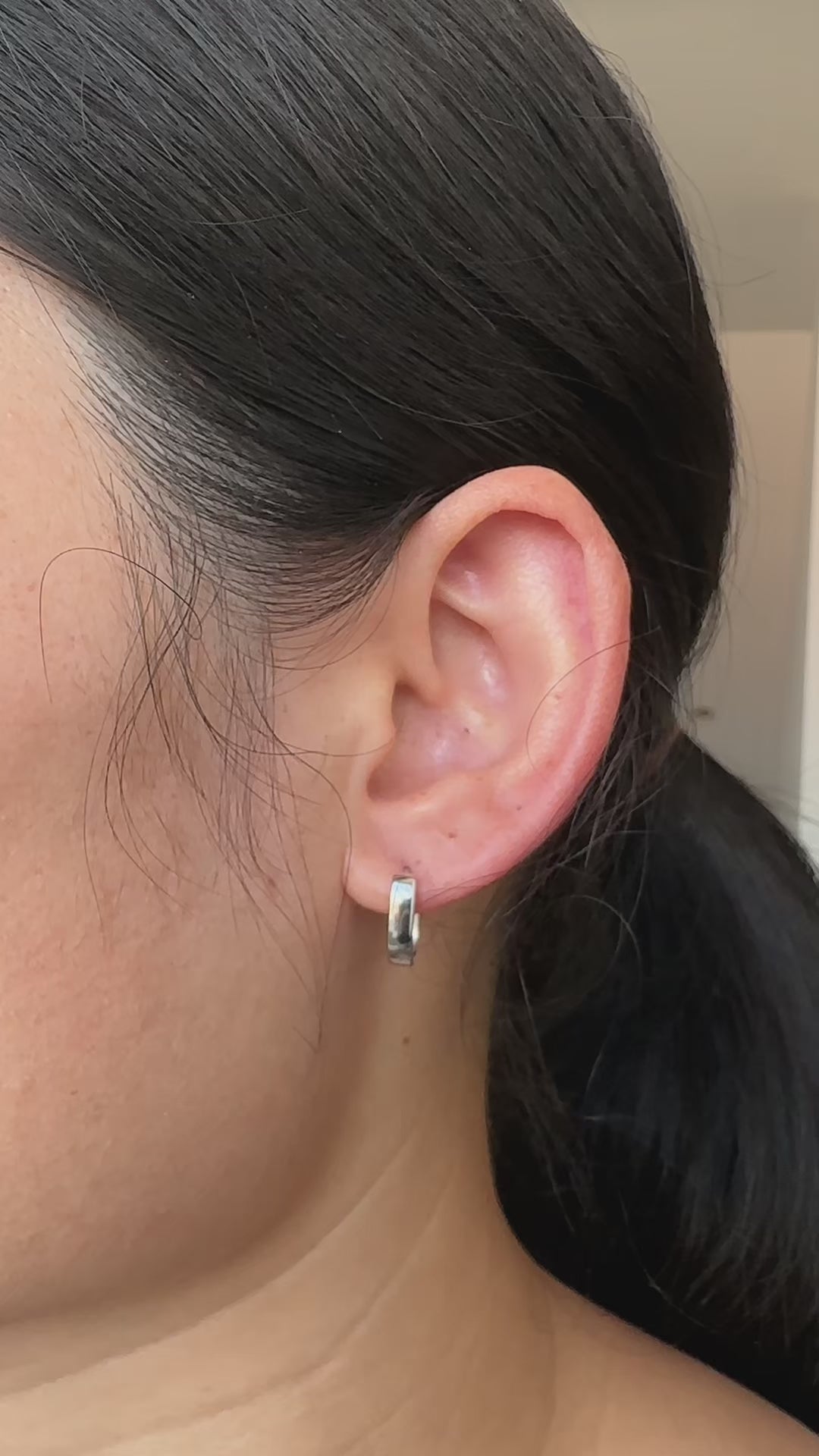 Minimalist Square Huggie Hoops | 925 Sterling Silver or Gold Vermeil