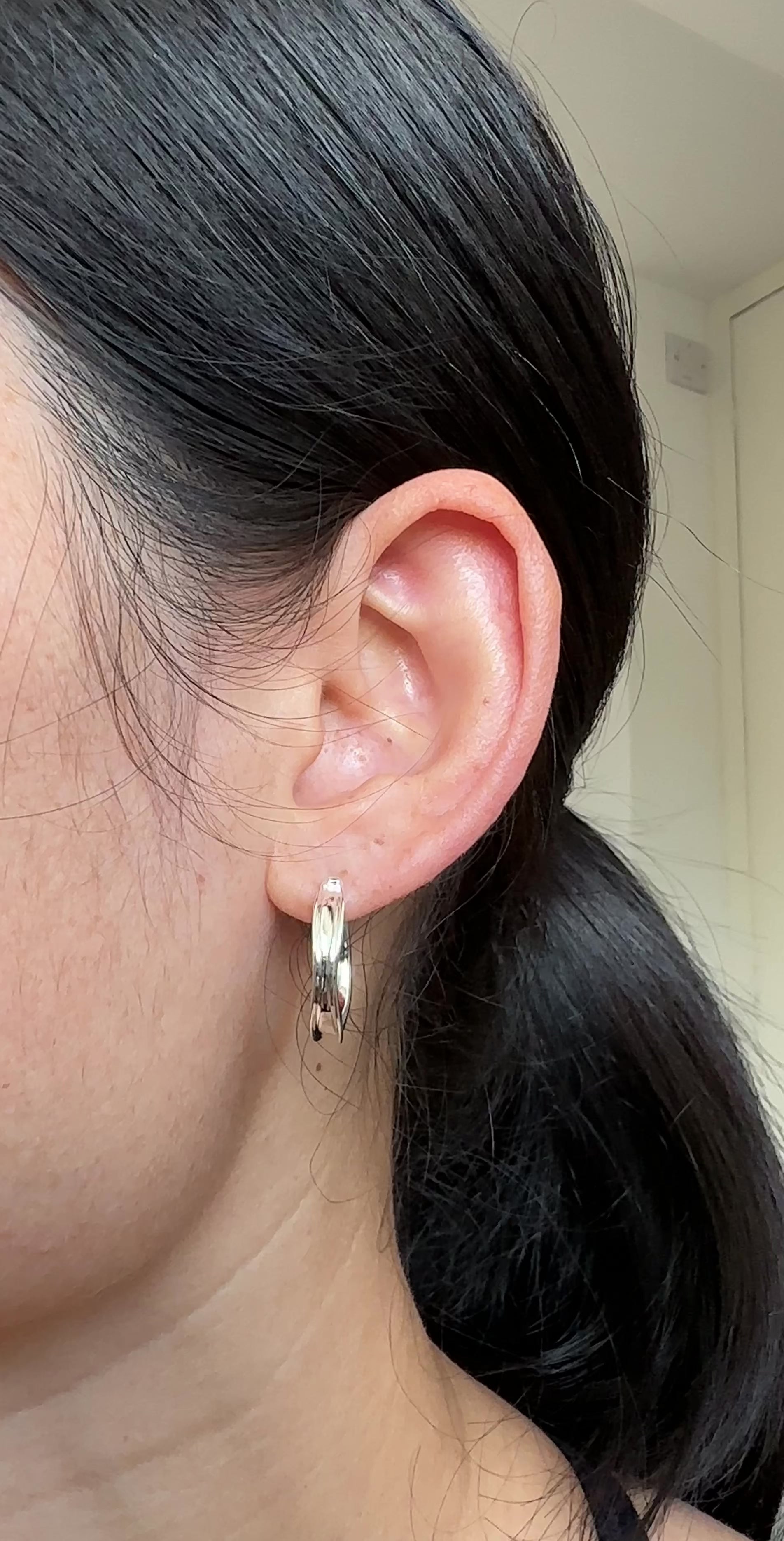 Sculpted Twist Hoop Earrings | 925 Sterling Silver
