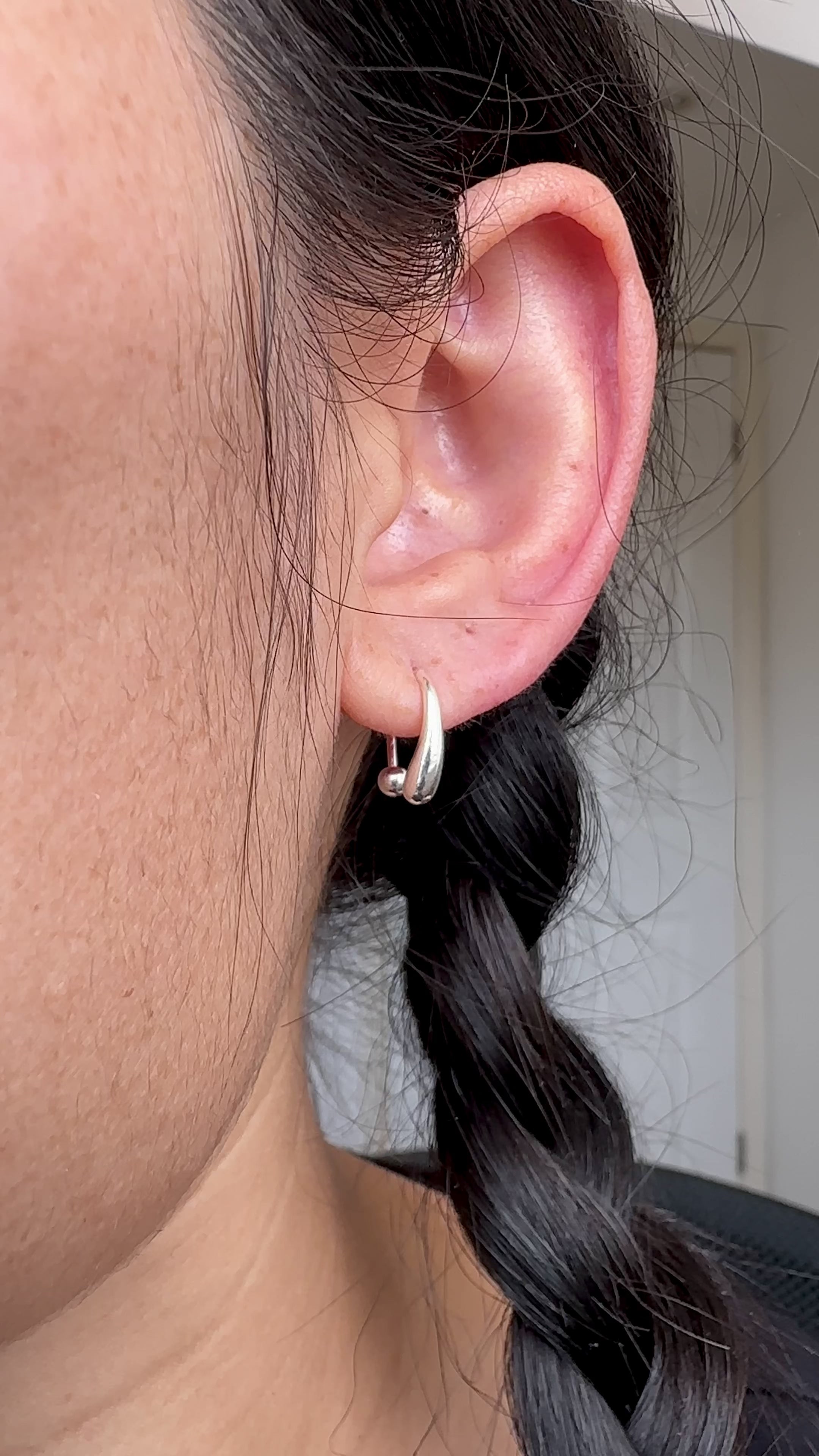 Minimalist 999 Fine Silver Hook Earrings: Lightweight Elegant Jewelry